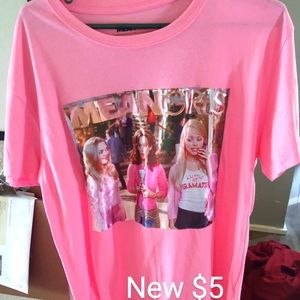 Pink mean girls crop top